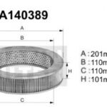 A140389 Filtr powietrza Denckermann
