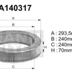 A140317 (AR232/1) Filtr powietrzaDENCKERMANN