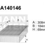 A140146 (AP179) Filtr powietrzaDENCKERMANN