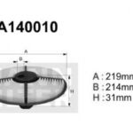A140010 (AK317) Filtr powietrzaDENCKERMANN