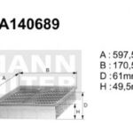 A140689 Filtr powietrza Denckermann