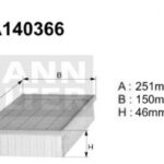 A140366 Filtr powietrza Denckermann
