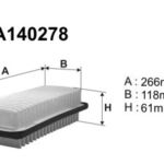 A140278 (AP142/4) Filtr powietrzaDENCKERMANN