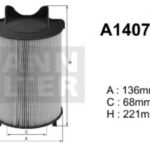A140708 (AK370) Filtr powietrzaDENCKERMANN