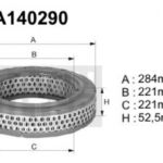 A140290 Filtr powietrza Denckermann