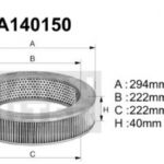 A140150 Filtr powietrza Denckermann