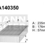A140350 Filtr powietrza Denckermann
