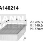 A140214 Filtr powietrza Denckermann