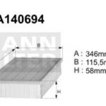 A140694 Filtr powietrza Denckermann