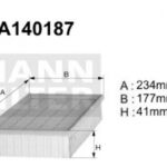 A140187 Filtr powietrza Denckermann
