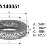 A140051 (AR229) Filtr powietrzaDENCKERMANN