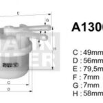A130026 filtr paliwa DENCKERMANN