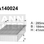 A140024 (AP057, A140145, A140594)Filtr powietrza DENCKERMANN