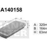 A140158 (AP142/6) Filtr powietrzaDENCKERMANN