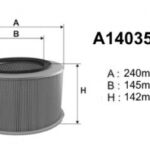 A140354 Filtr powietrza Denckermann