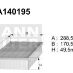 A140195 Filtr powietrza Denckermann
