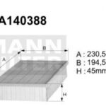 A140388 Filtr powietrza Denckermann