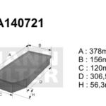 A140721 (AP118/9 ) Filtr powietrzaDENCKERMANN