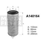 A140164 Filtr powietrza Denckermann