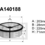 A140188 Filtr powietrza Denckermann