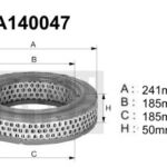 A140047 (AR206) Filtr powietrzaDENCKERMANN