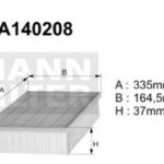 A140208 Filtr powietrza Denckermann