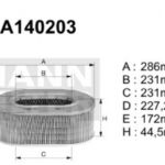 A140203 Filtr powietrza Denckermann